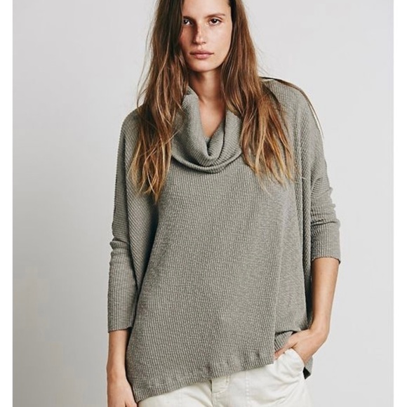 free People World Traveler Cowlneck Knit Sweater Size L - Picture 2 of 10